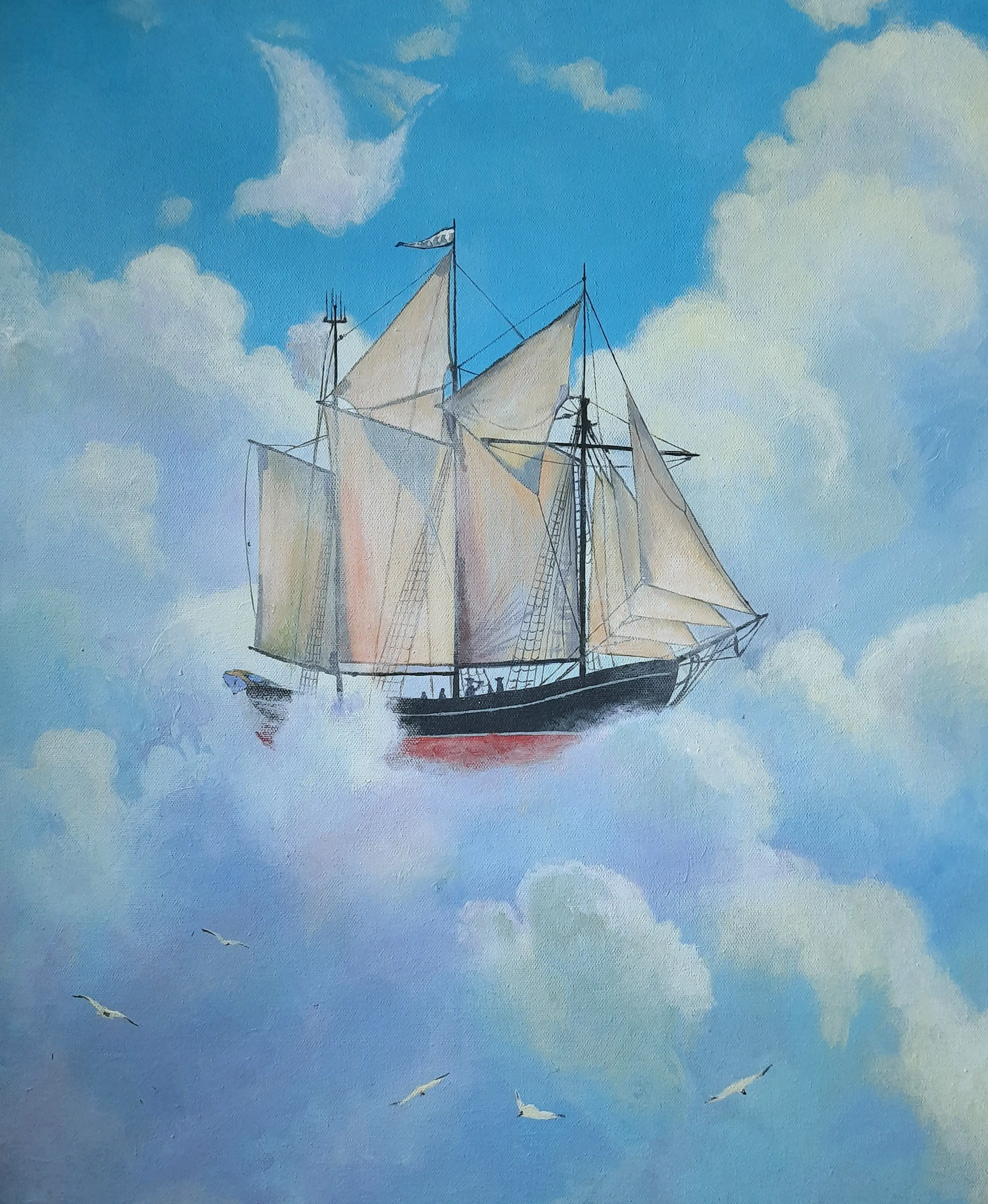 Reach the sky — acrylic on canvas painting