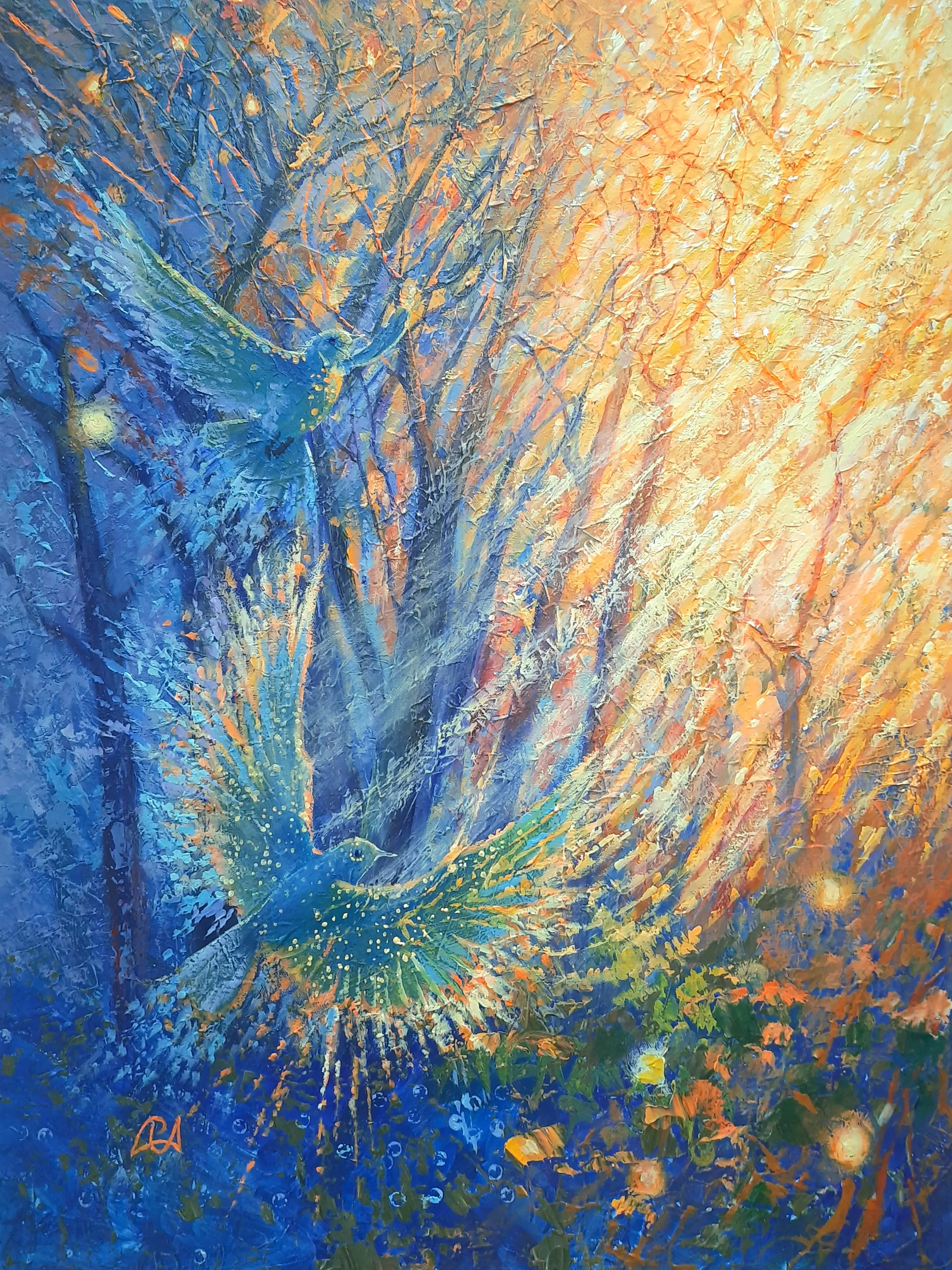 Between day and night — acrylic on canvas painting
