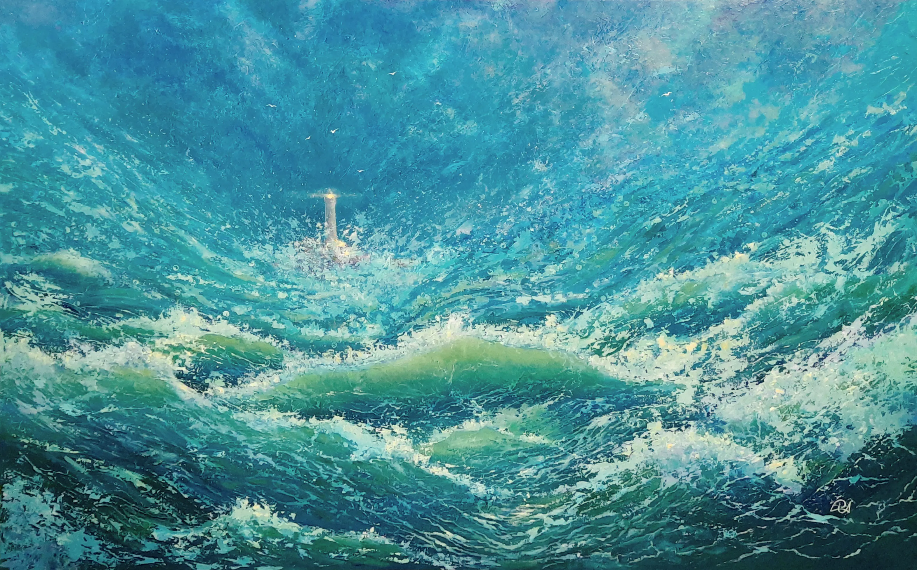 Sea — acrylic on canvas painting