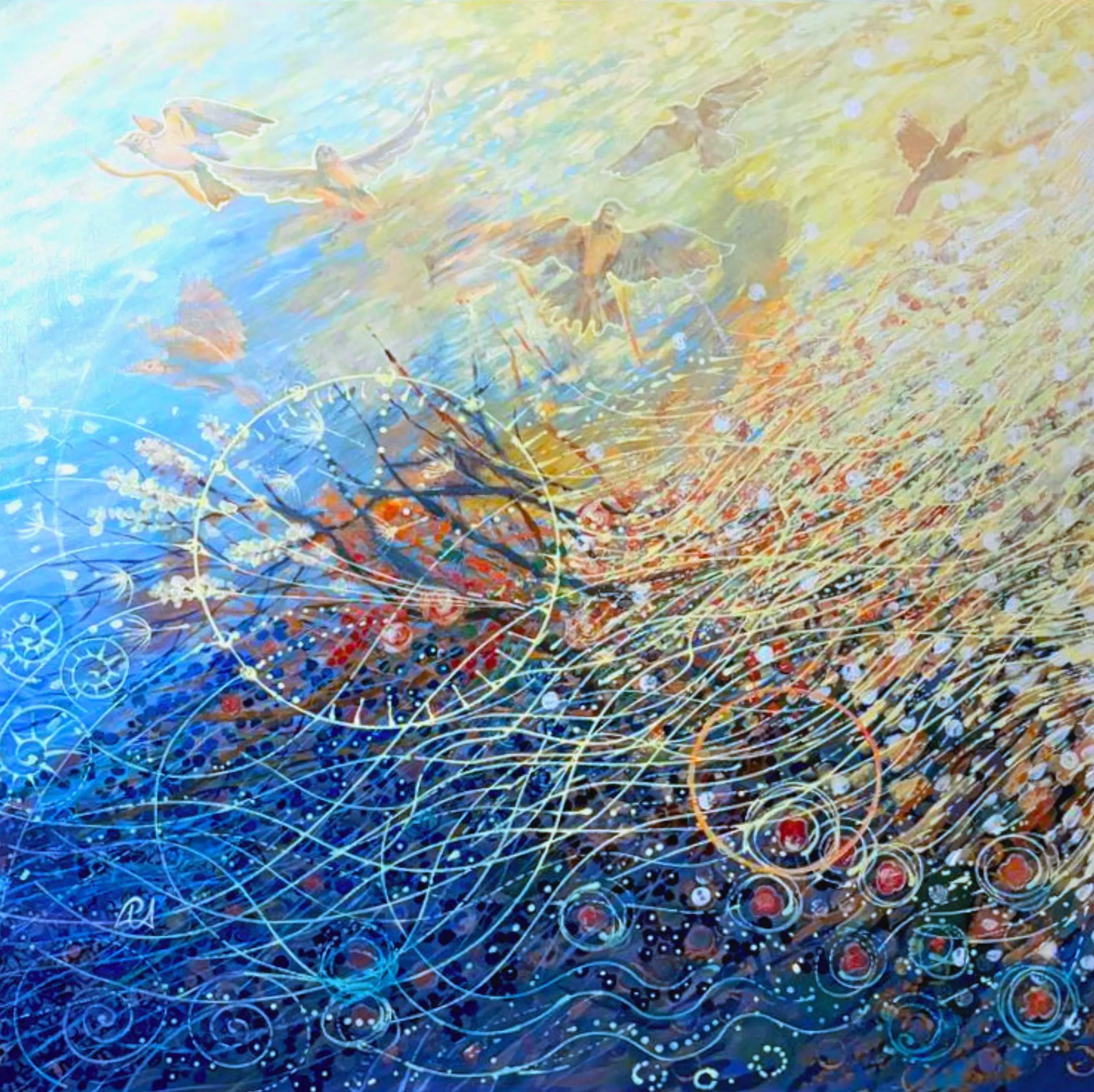 Source of Life — acrylic on canvas painting