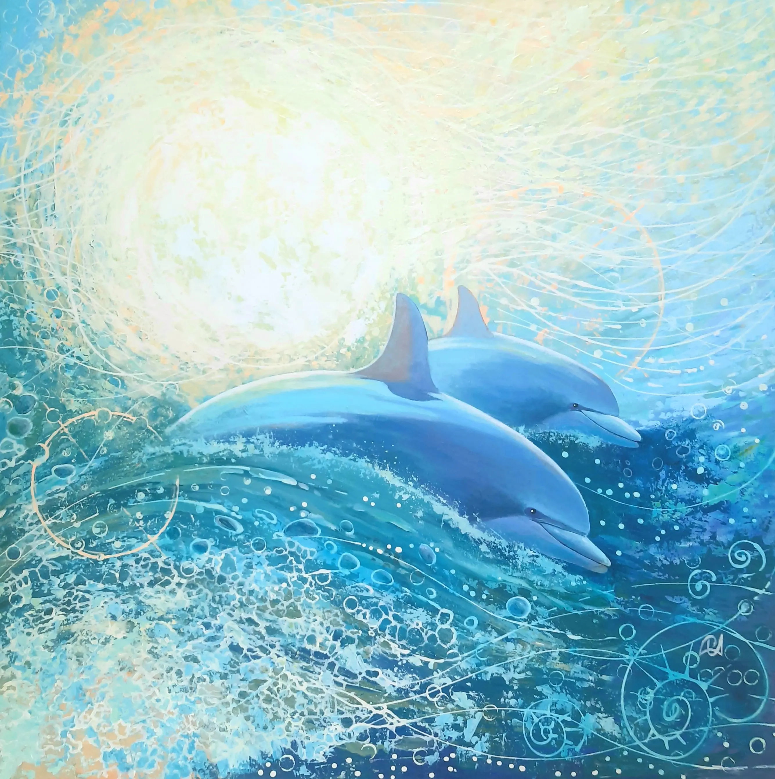 H2O — acrylic on canvas painting