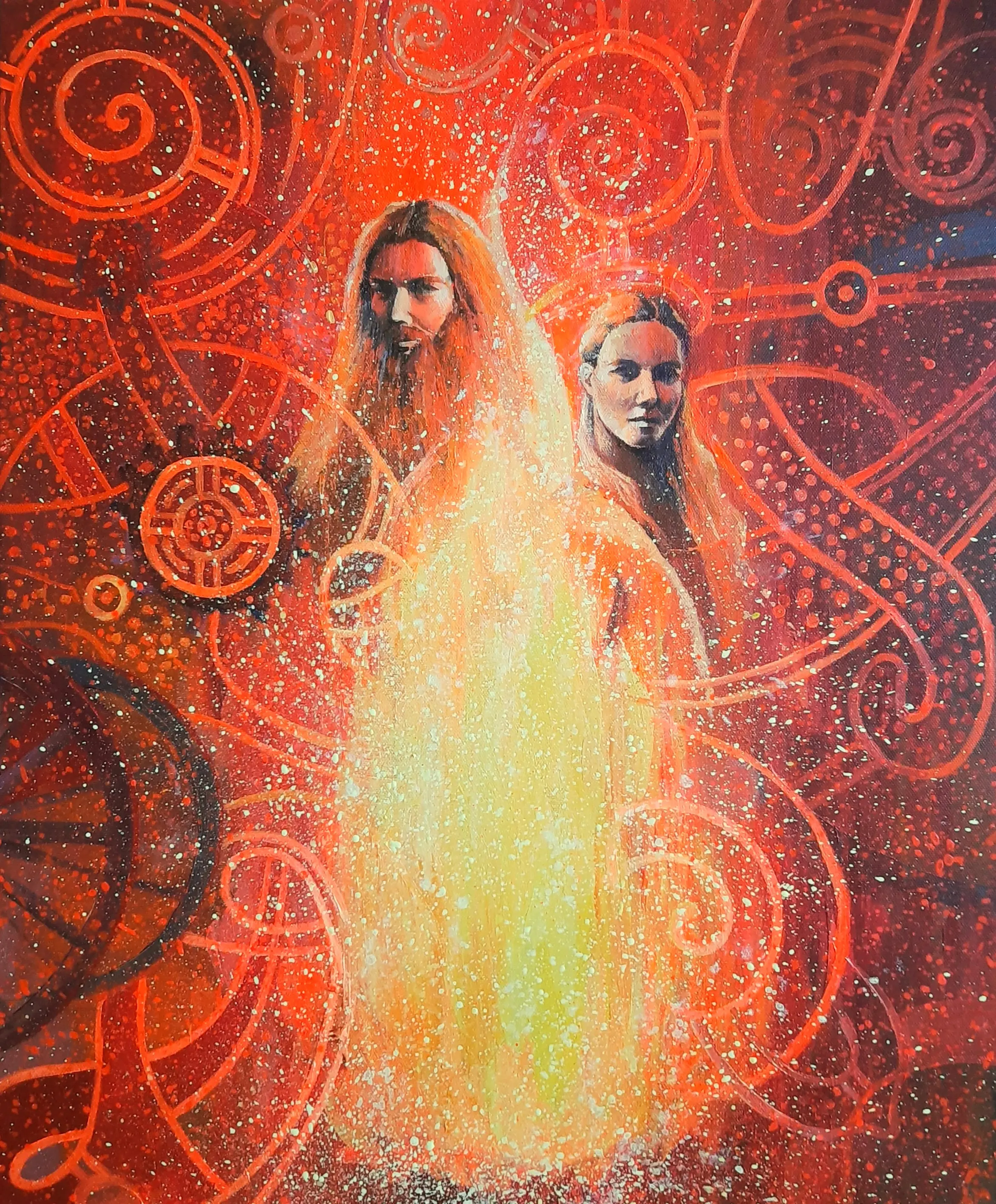 Unquenchable Fire — acrylic on canvas painting