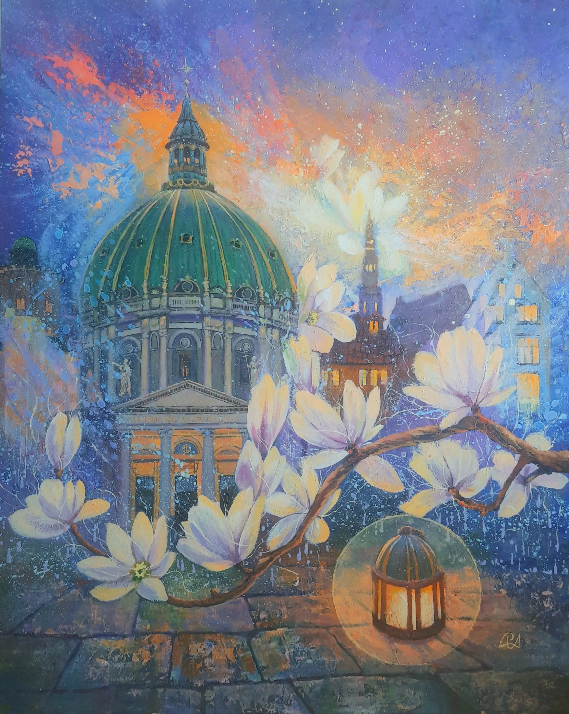 Evening symphony — acrylic on canvas painting
