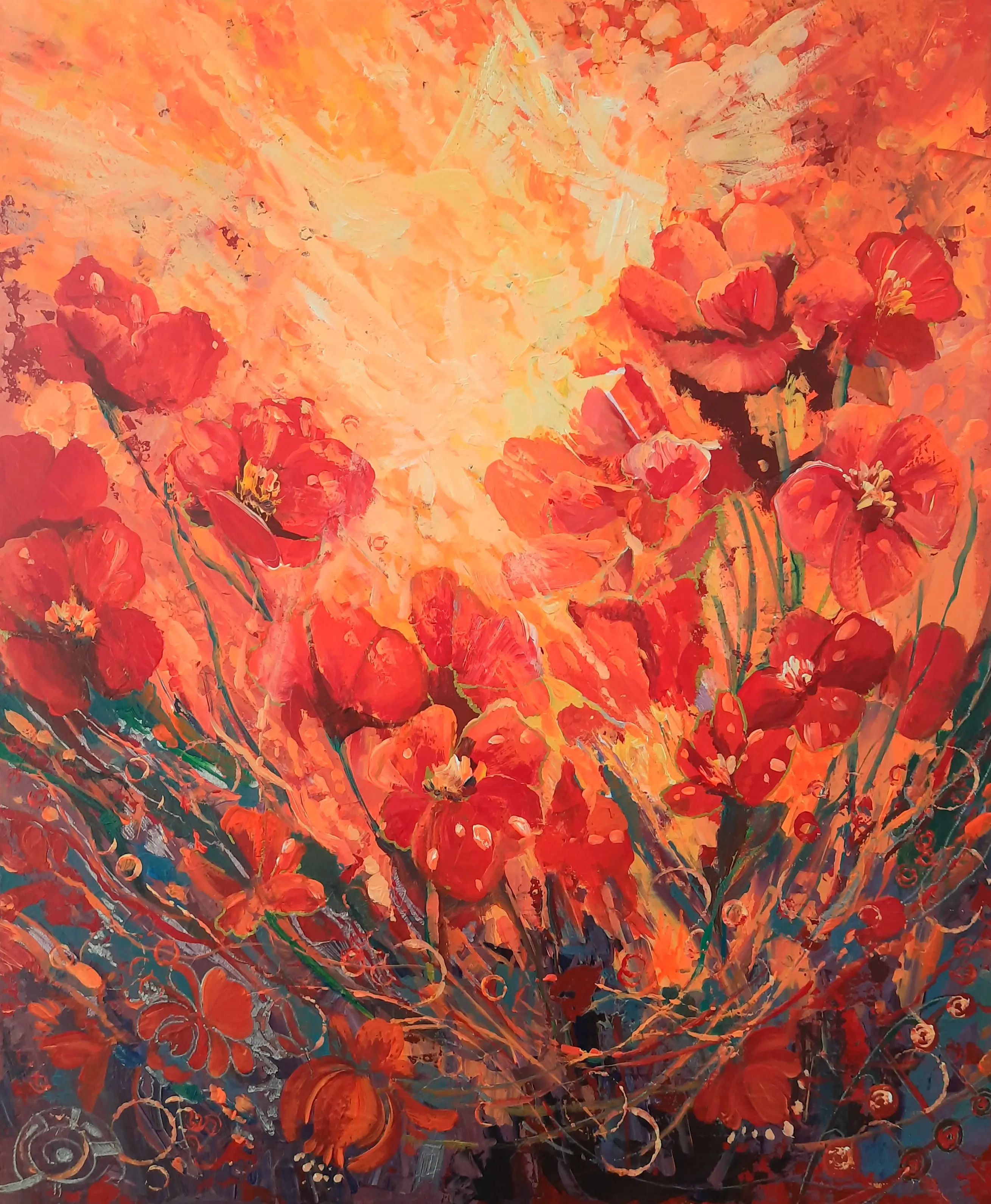 Time is fleeting — acrylic on canvas painting