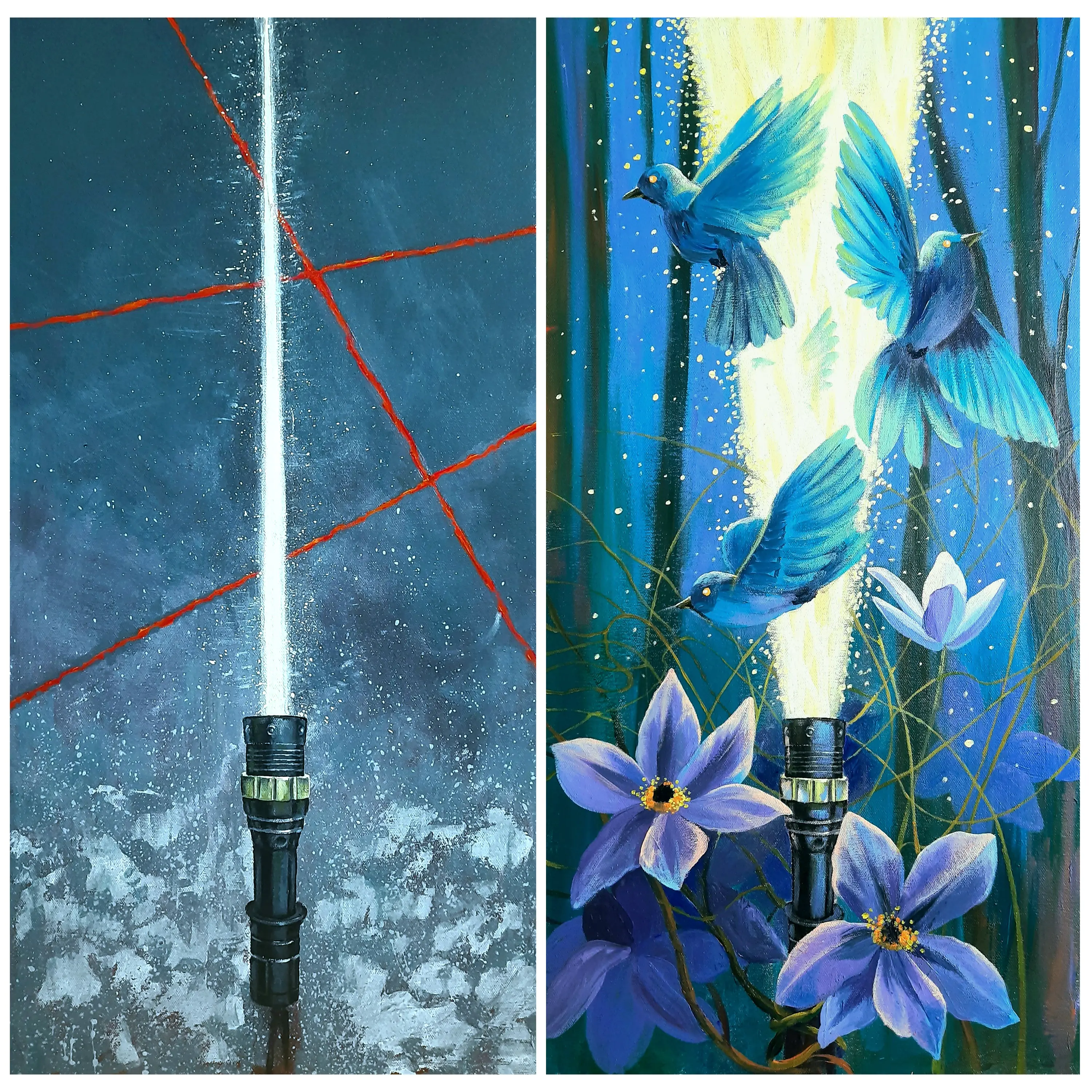 Lifeline & Transformation — acrylic on canvas painting